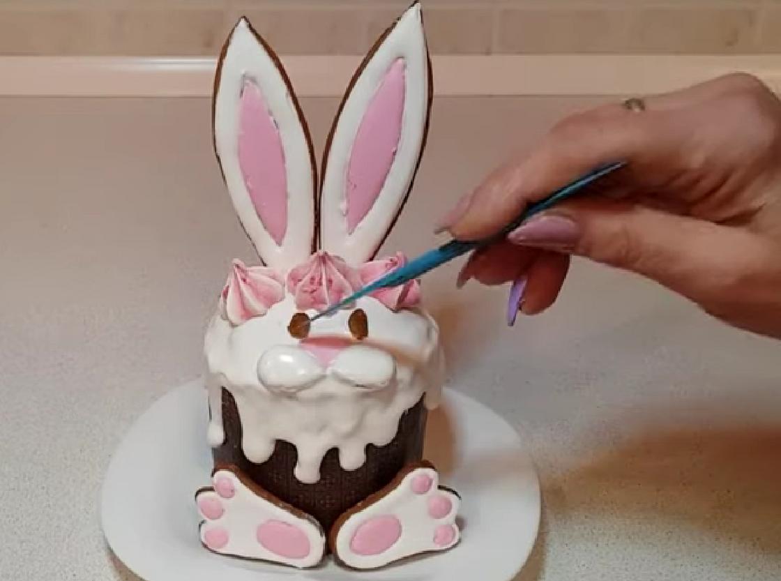 Как украсить пасхальный кулич: глазурь, посыпки и орнаменты Кулич для детей с зайкой