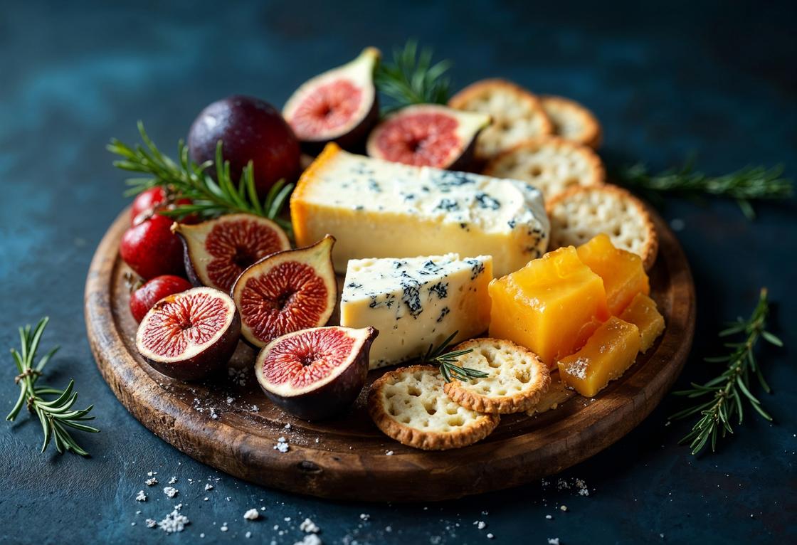 Сыр и свежие фрукты