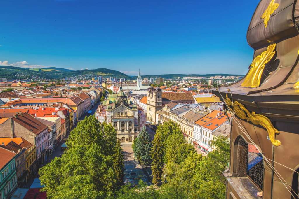 Kosice Sights View Tower Cathedral of St. Elizabeth