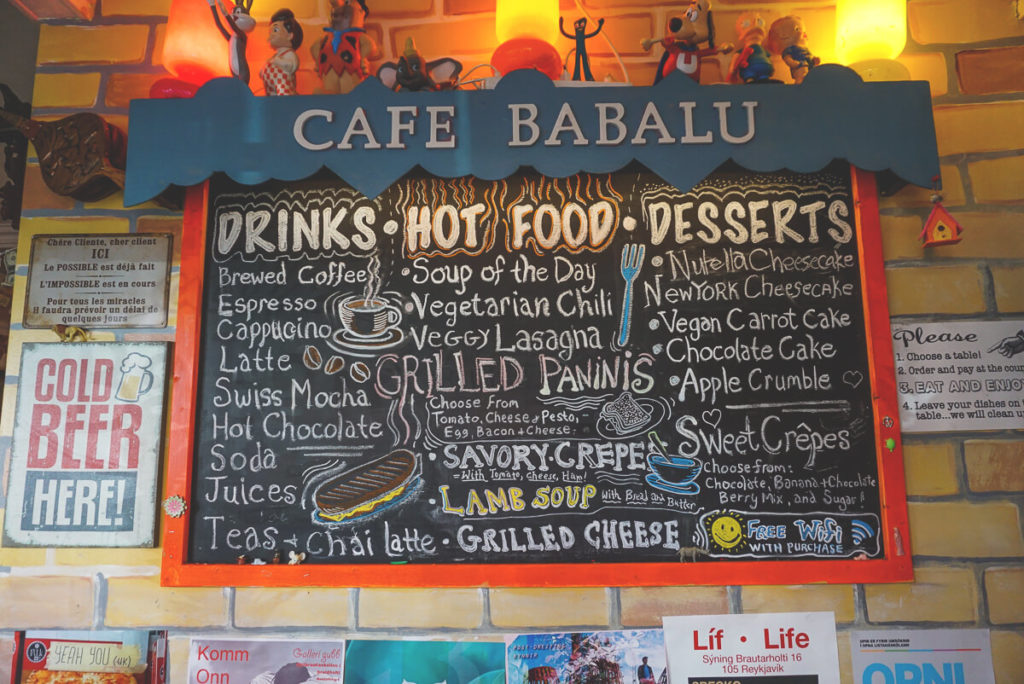 Cafe Babalu in Reykjavik, Iceland
