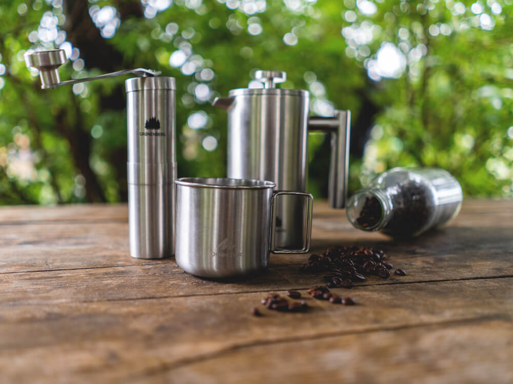 Camping-Equipment-Kaffeemuehle-French-Press