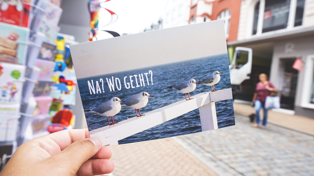 Flensburg-Postkarte-Norddeutschland-Shopping