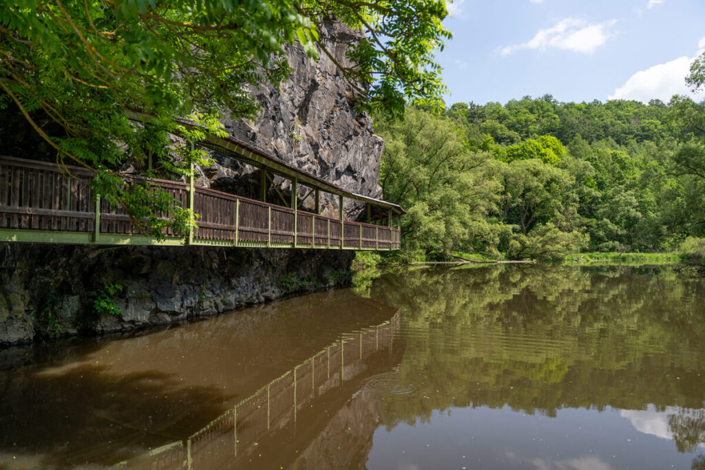 Hängesteg Hirschberg Saale