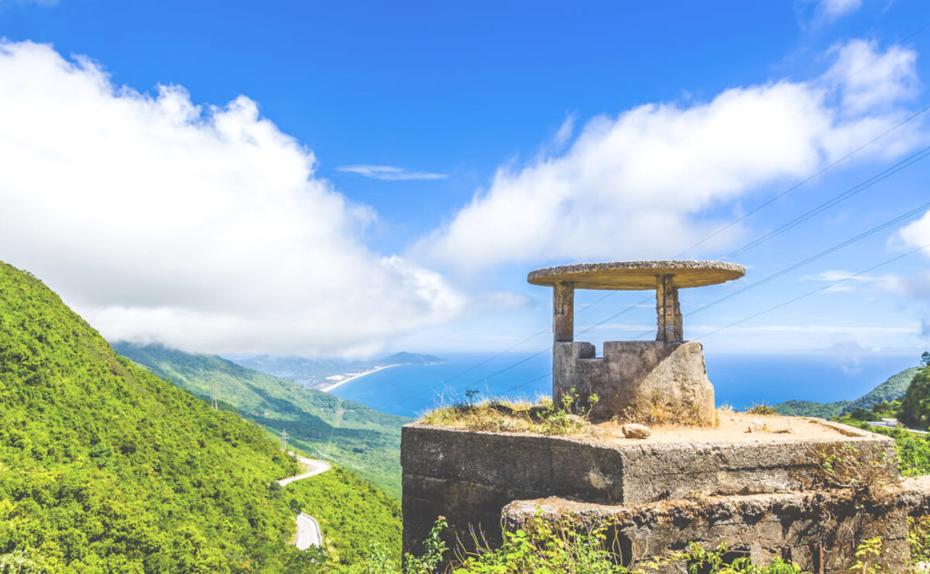 View from the Hai Van Cloud Pass in Vietnam near Hoi An