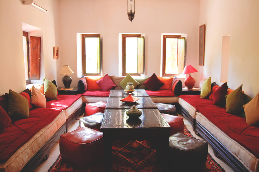 Kasbah-Azul-Agdz-Marokko-Rundreise-Lounge