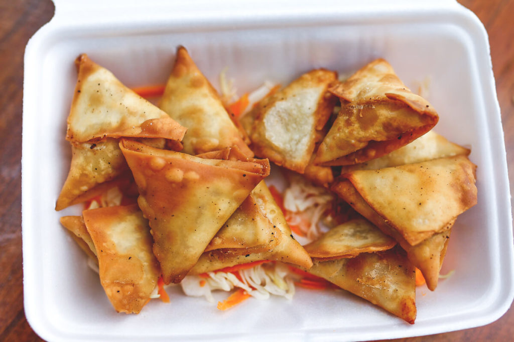 Mauritius-Essen-Samosas-Teigtaschen