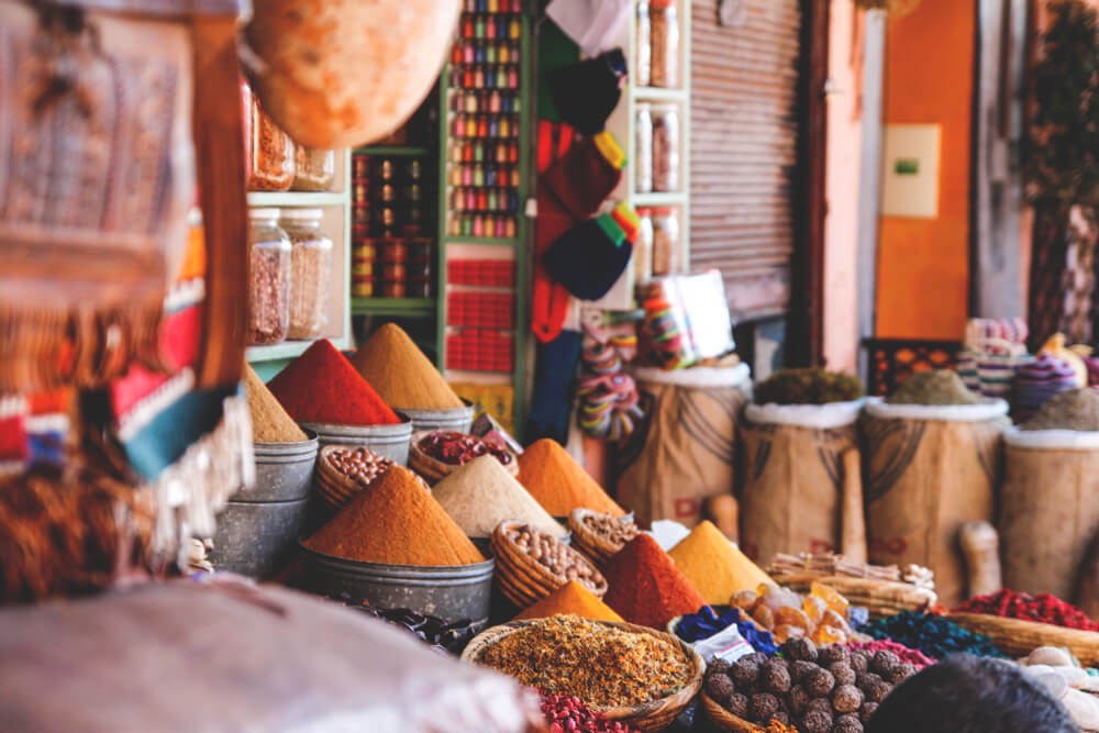 Sights in Morocco - Markets in Marrakech