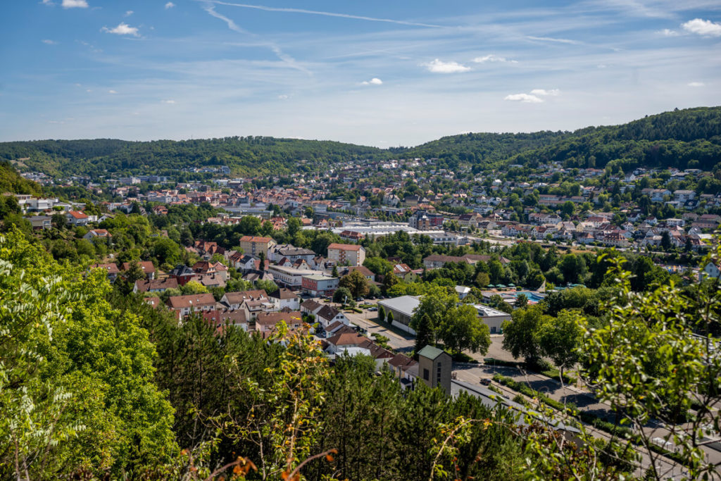 Neckarsteig-Wanderung-Aussicht-Mosbach-Altstadt