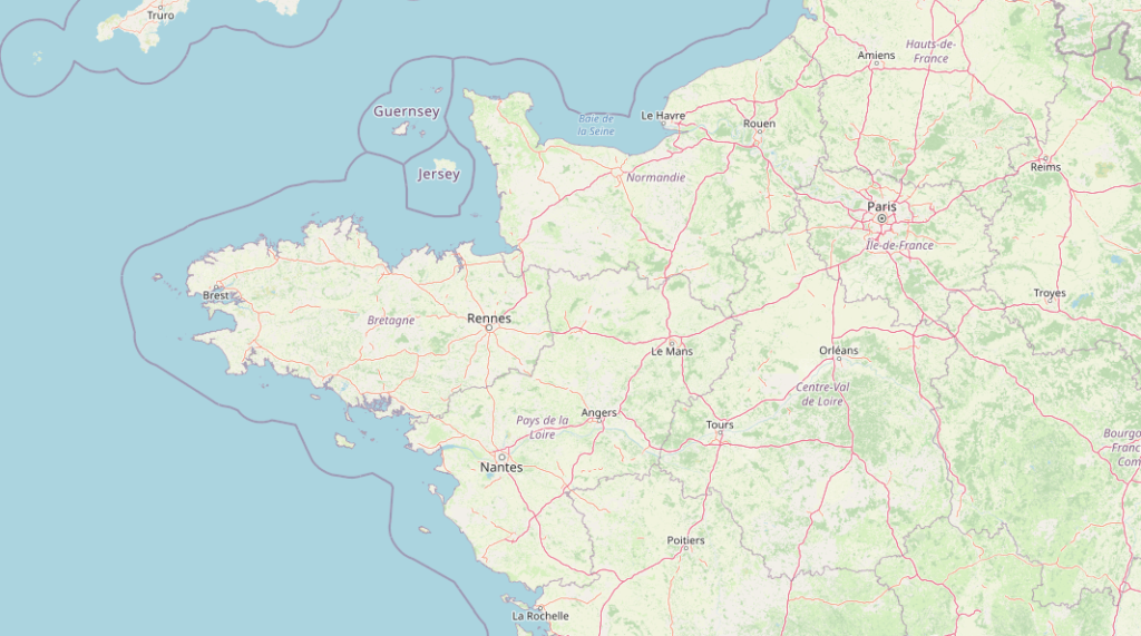 Nordfrankreich-Karte-Bretagne-Normandie