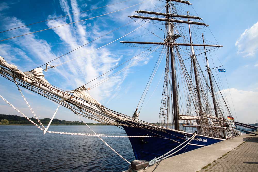 Rostock Sights City Harbor Sailing Ship