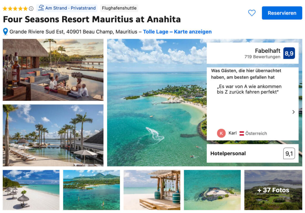 Four Seasons Resort Mauritius at Anahita