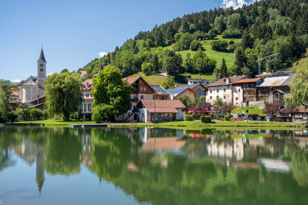 Serfaus-Fiss-Ladis in summer. Walk through Ladis