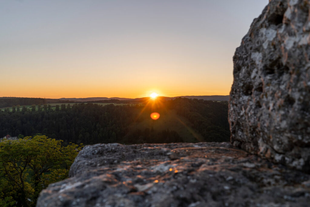Sunset at the Hohengundelfingen Castle Ruins