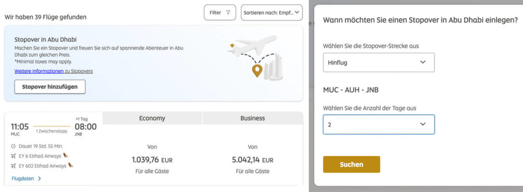 Stopover Abu Dhabi Бронювання Etihad