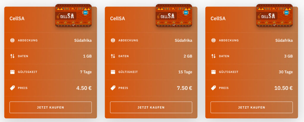 Поради щодо подорожей до Південної Африки SIM-карта eSim