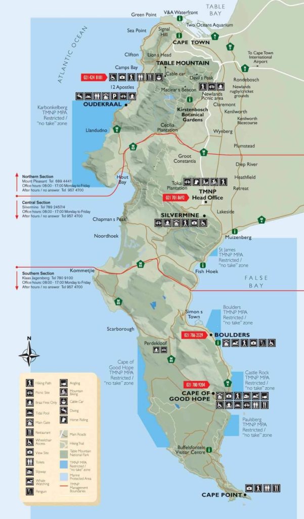 Table-Mountain-National-Park-Map
