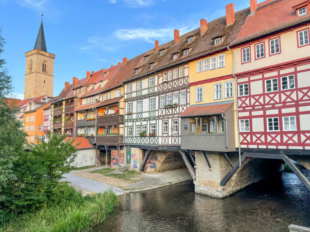Thueringen-Sehenswuerdigkeiten-Kraemerbruecke-Erfurt
