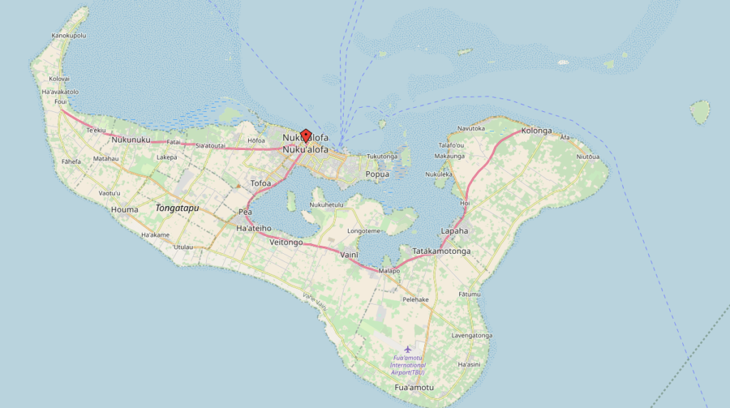 Tonga-Ozeanien-Insel-Tongatapu-Karte-Map