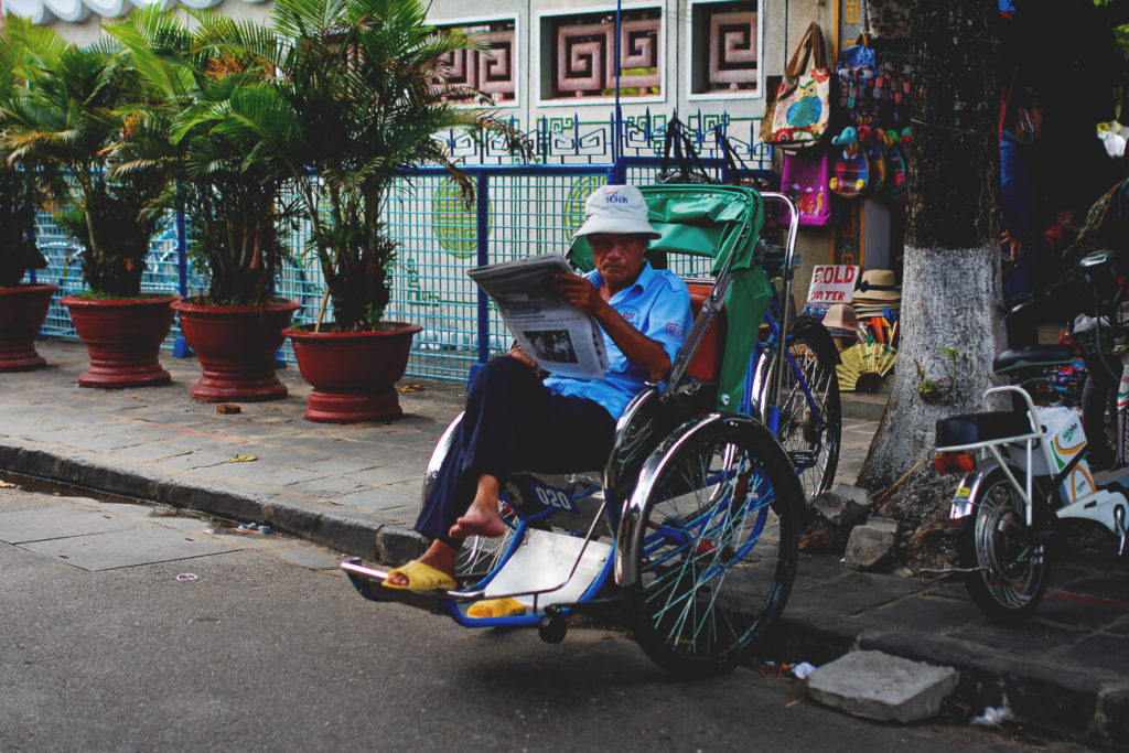 Hoi An in Vietnam Bicycle Rickshaw Old Town