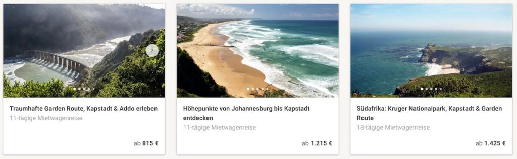 Вибір маршруту Journaway Garden Route