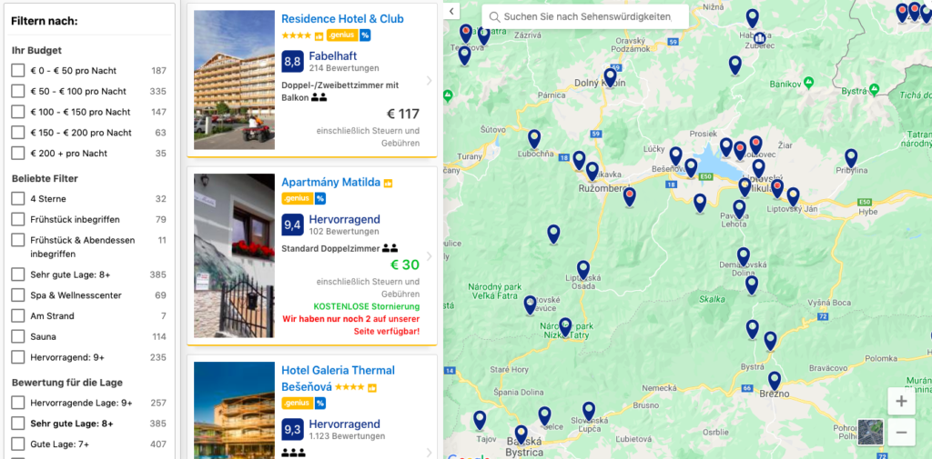Accommodation in the Low Tatras National Park, Slovakia