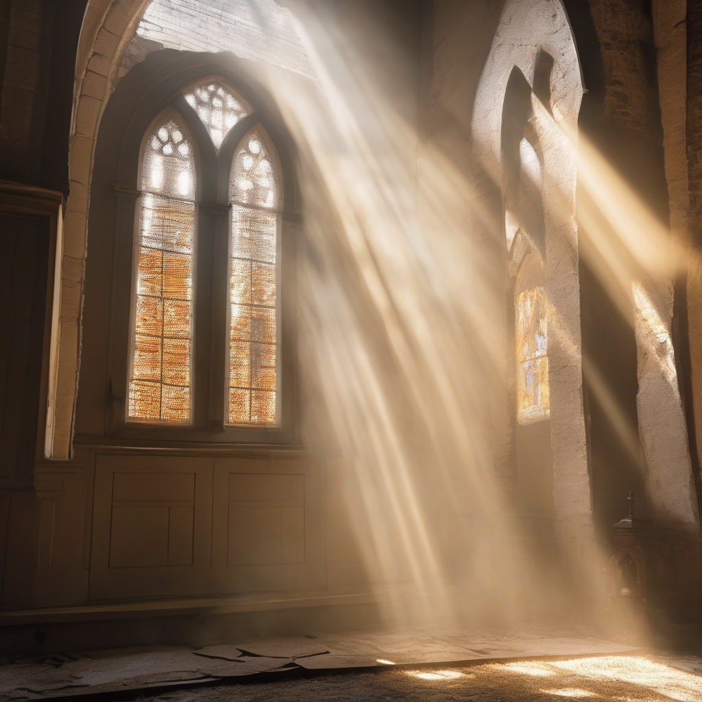 Soft light in church window 24 September