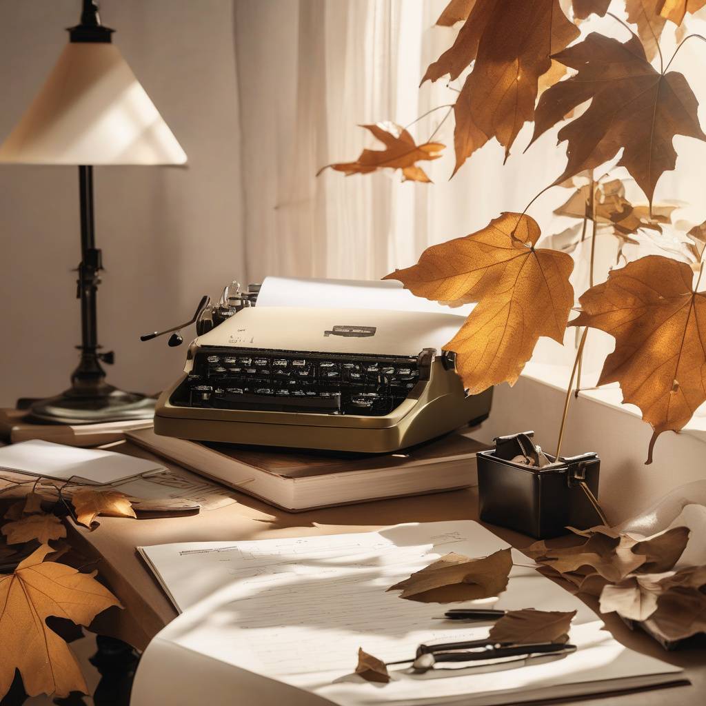 Creative desk with autumn elements 24 September