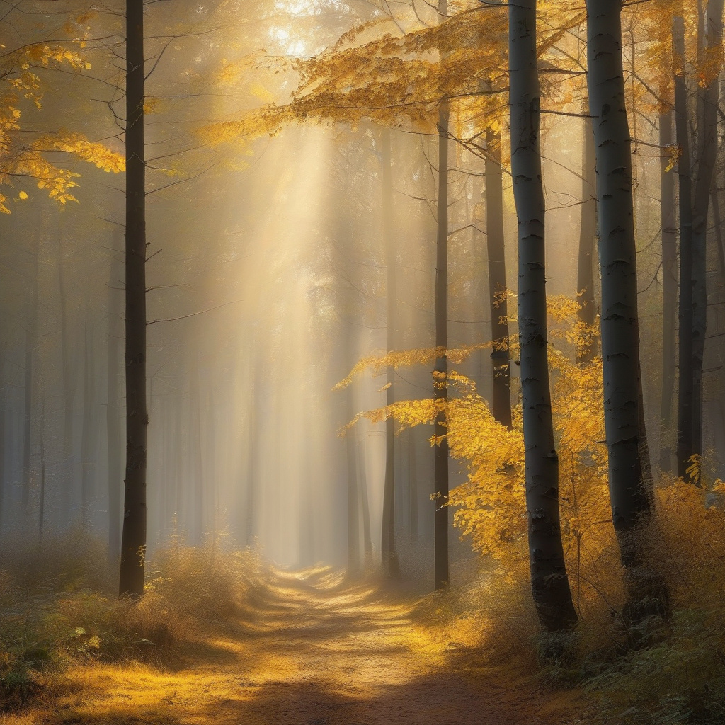 Осінній ліс, сонячні промені 21 September