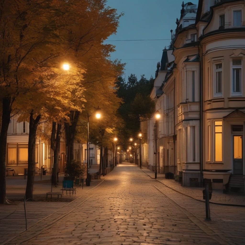 Quiet city evening on 18 September