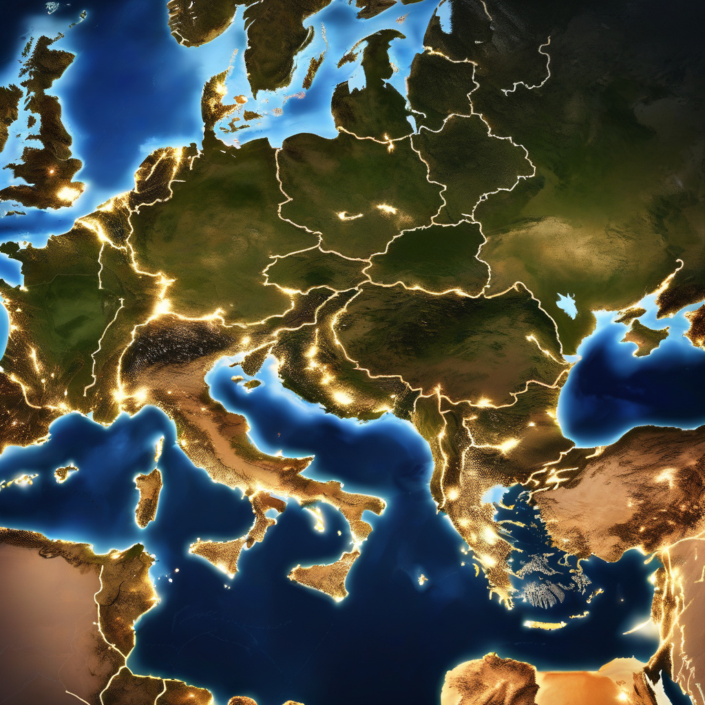 Панорама Уральських гір на заході сонця