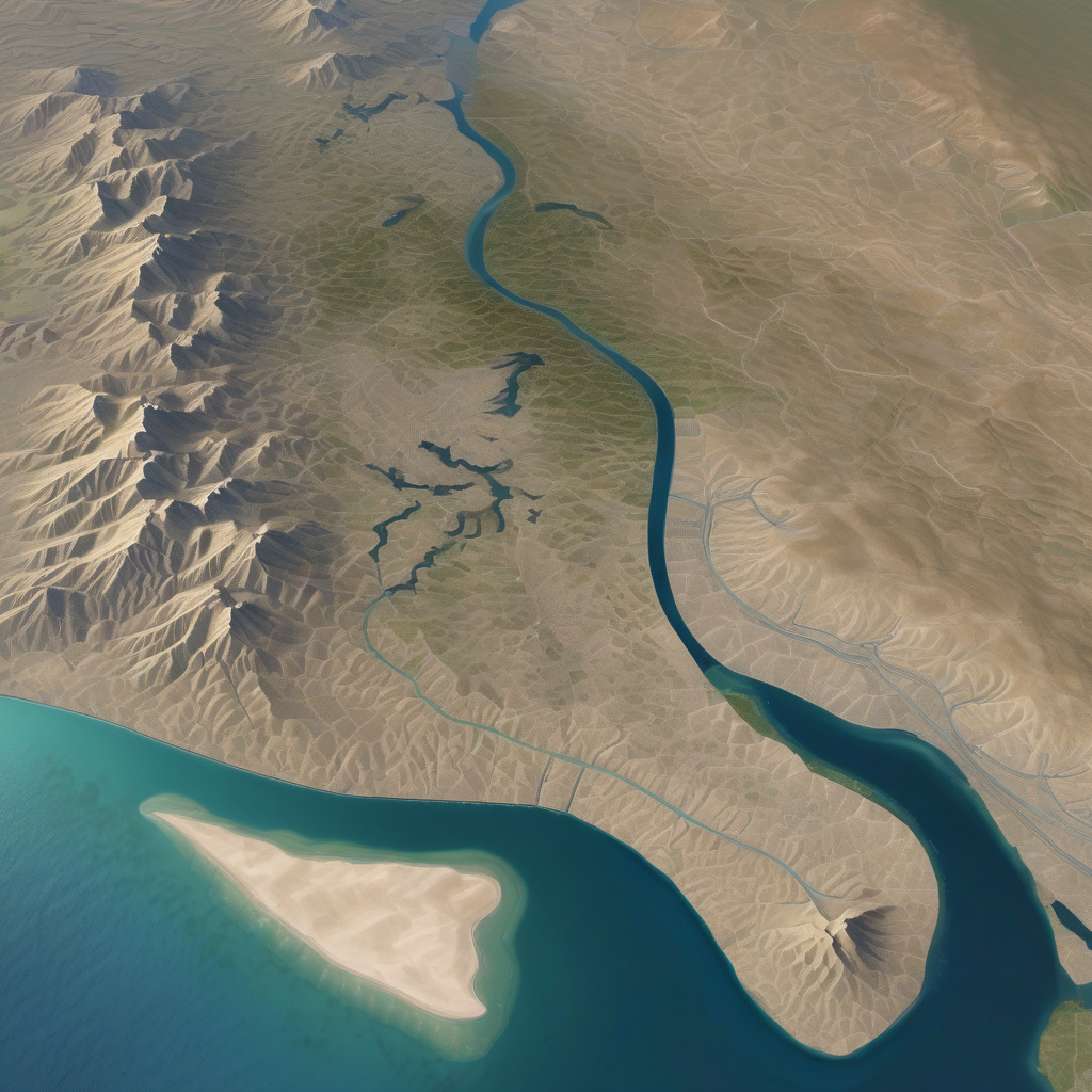 Піщана коса на Каспійському морі, Казахстан