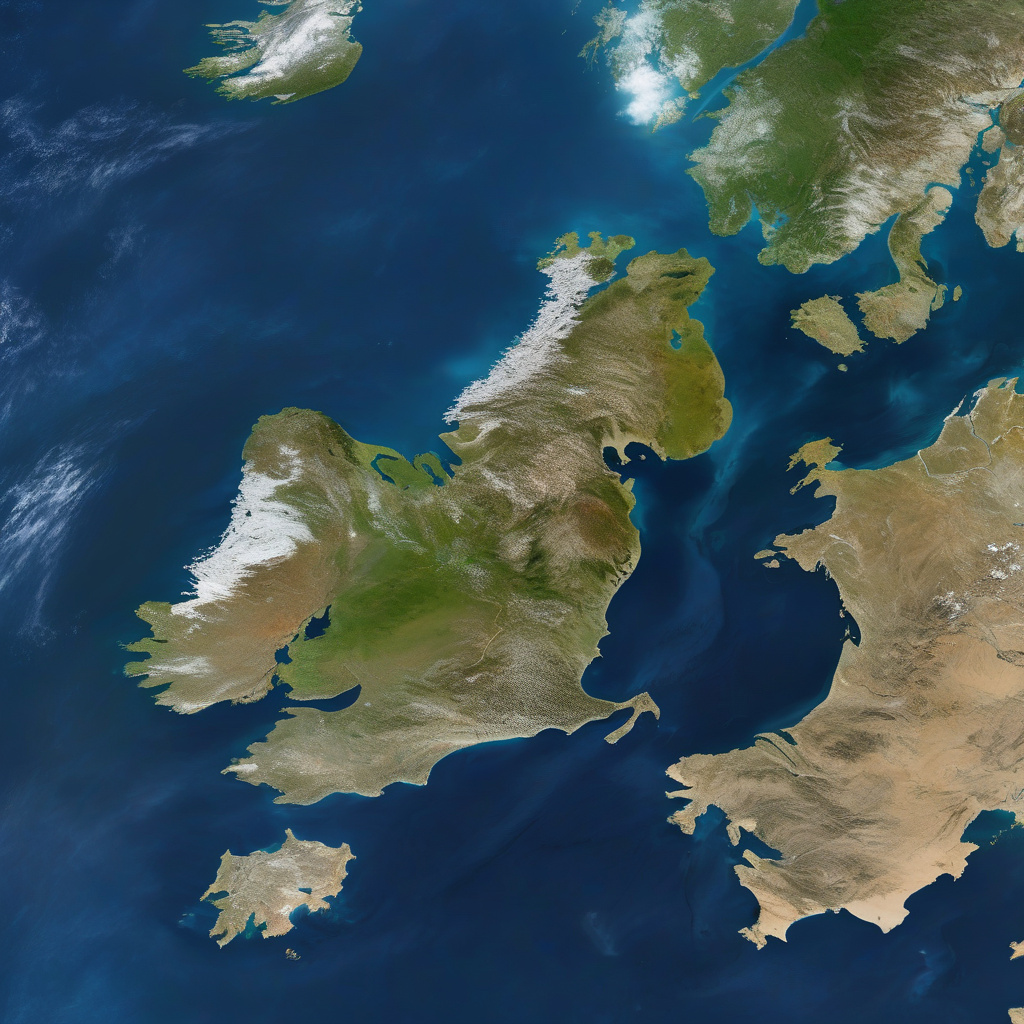 Північне море: берегова лінія, типова західна Європа навесні