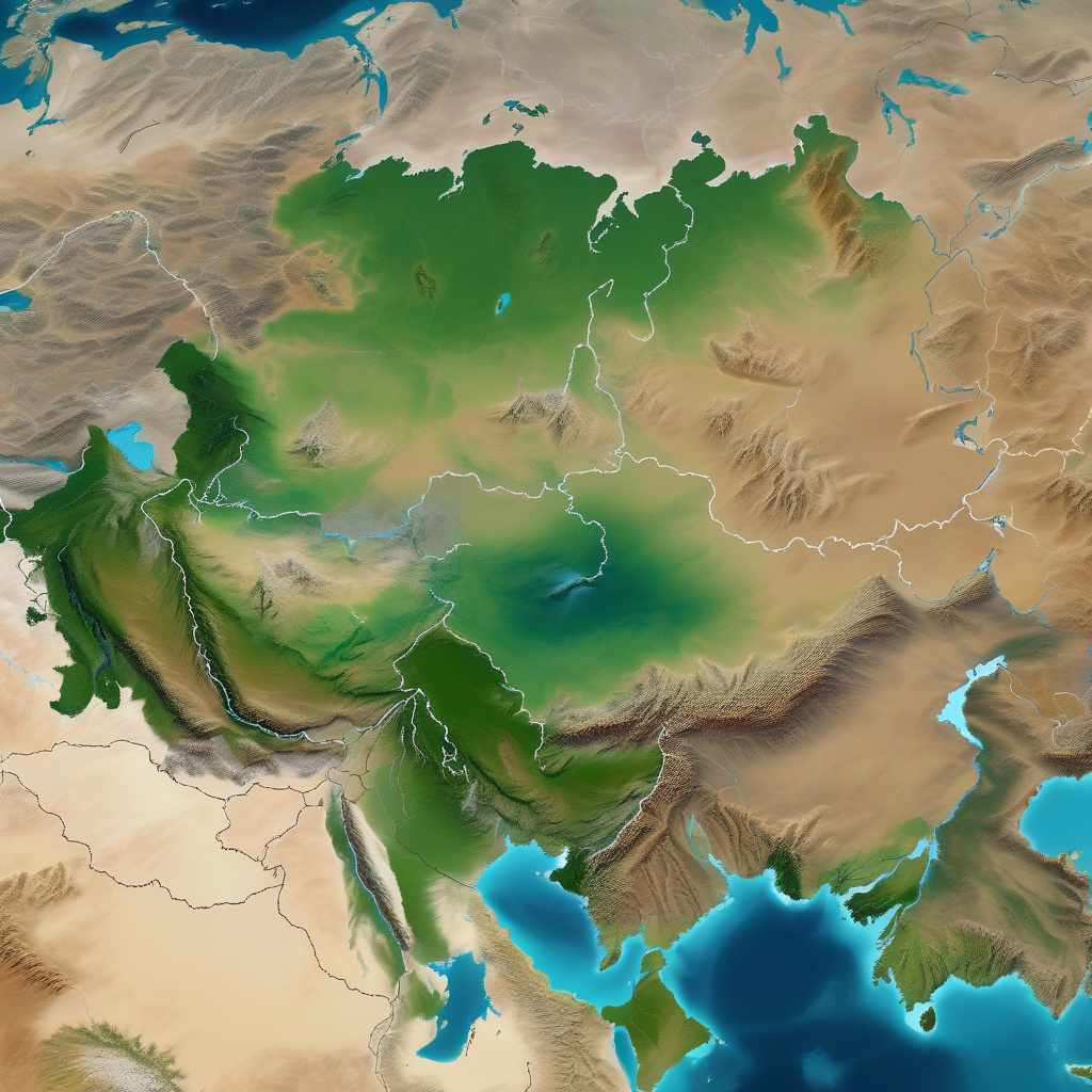 Унікальна природа Казахстану на географічному кордоні Європи та Азії Казахстанська природа на стику Європи і Азії, сучасний ландшафт із річкою Урал