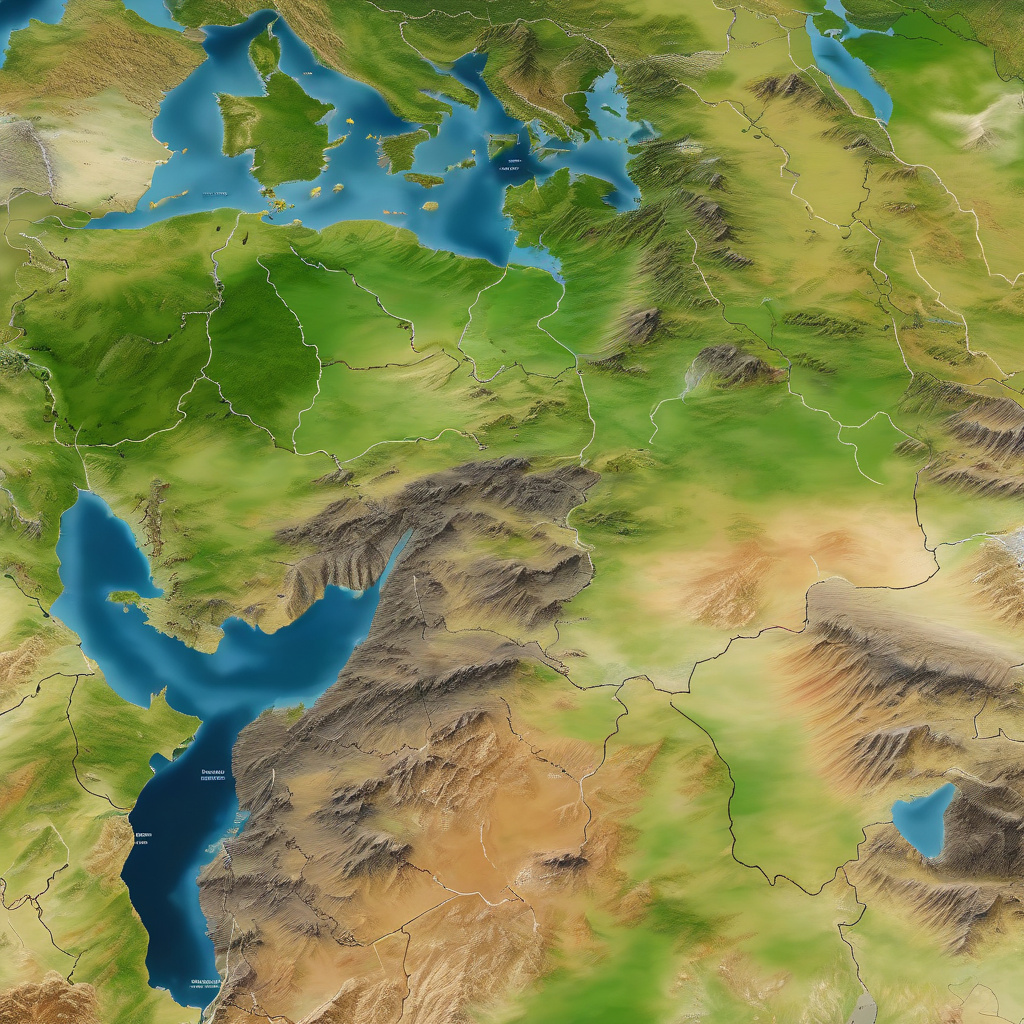 View of Central Europe with visible borders and mountains as seen in spring, a favorite among border travelers