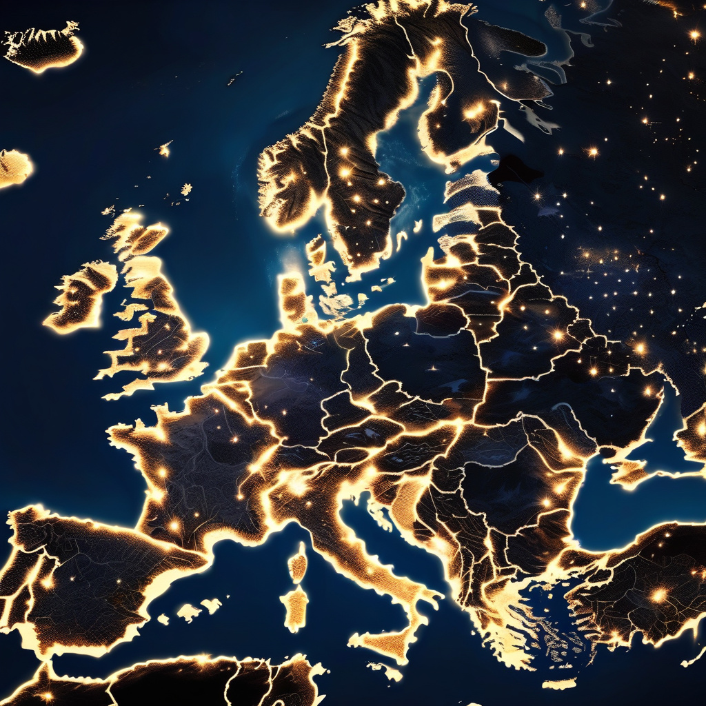 Skyline of dense European megacity at dusk for travel inspiration