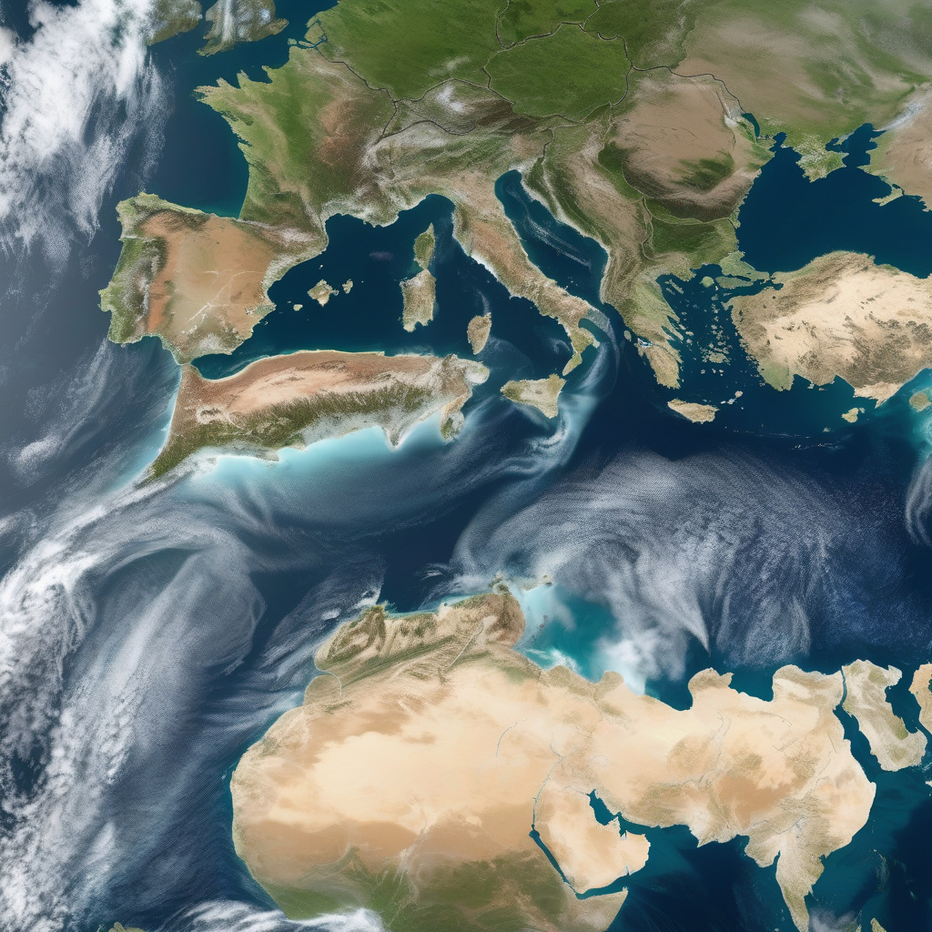 Моря Атлантичного океану: географічна панорама, мапа морів Моря Атлантичного океану, географічна мапа, синє море