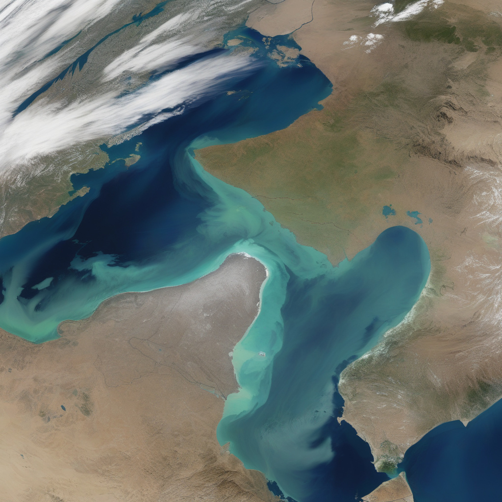 Vessel entering ice-free waters in the North Sea during winter