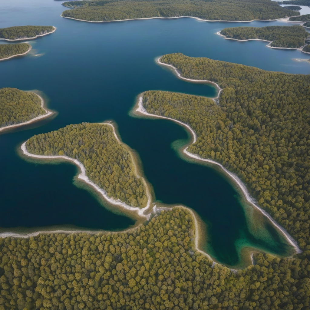 Swedish archipelago forested island Baltic Sea