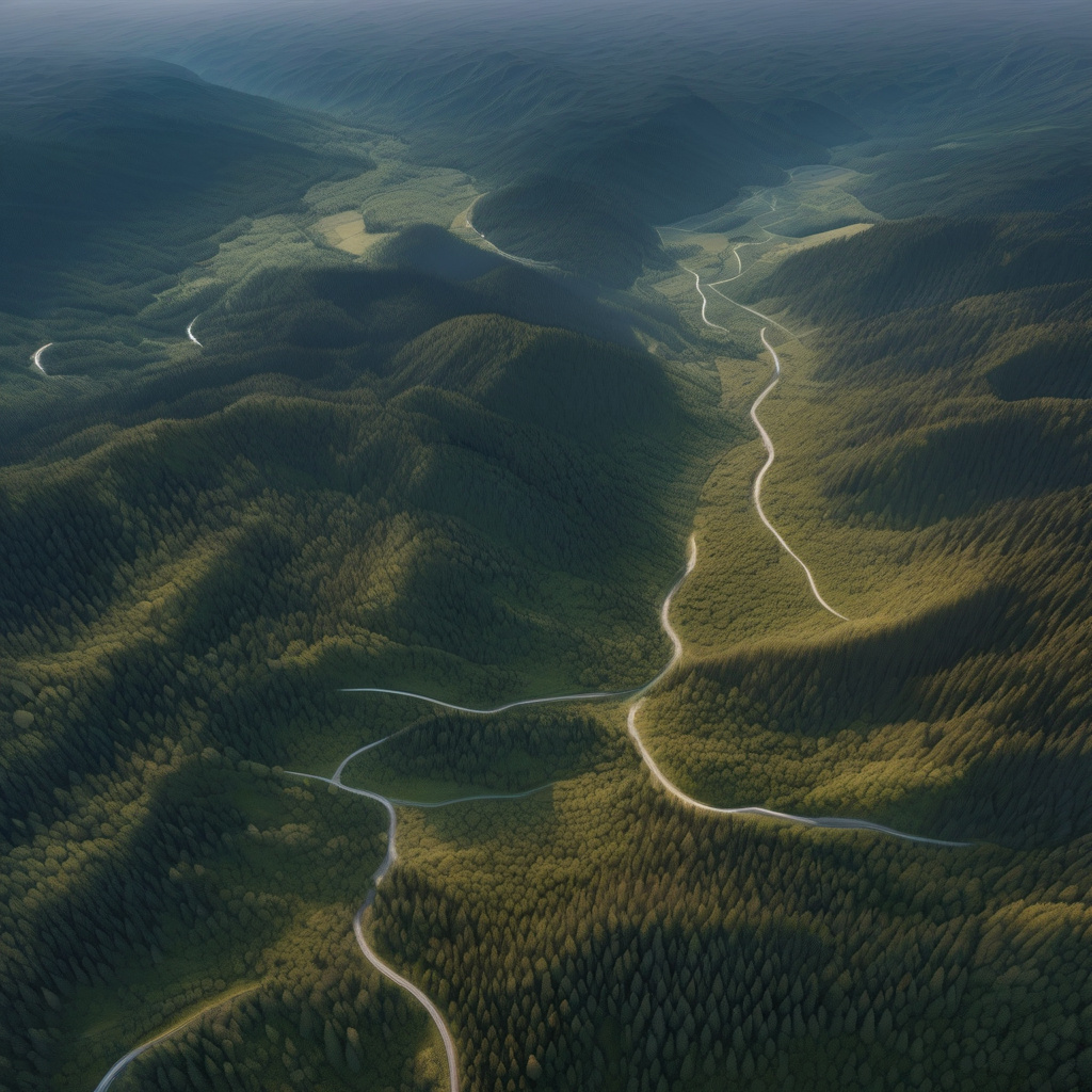 Carpathian mountain landscape near Ukraine and Romania