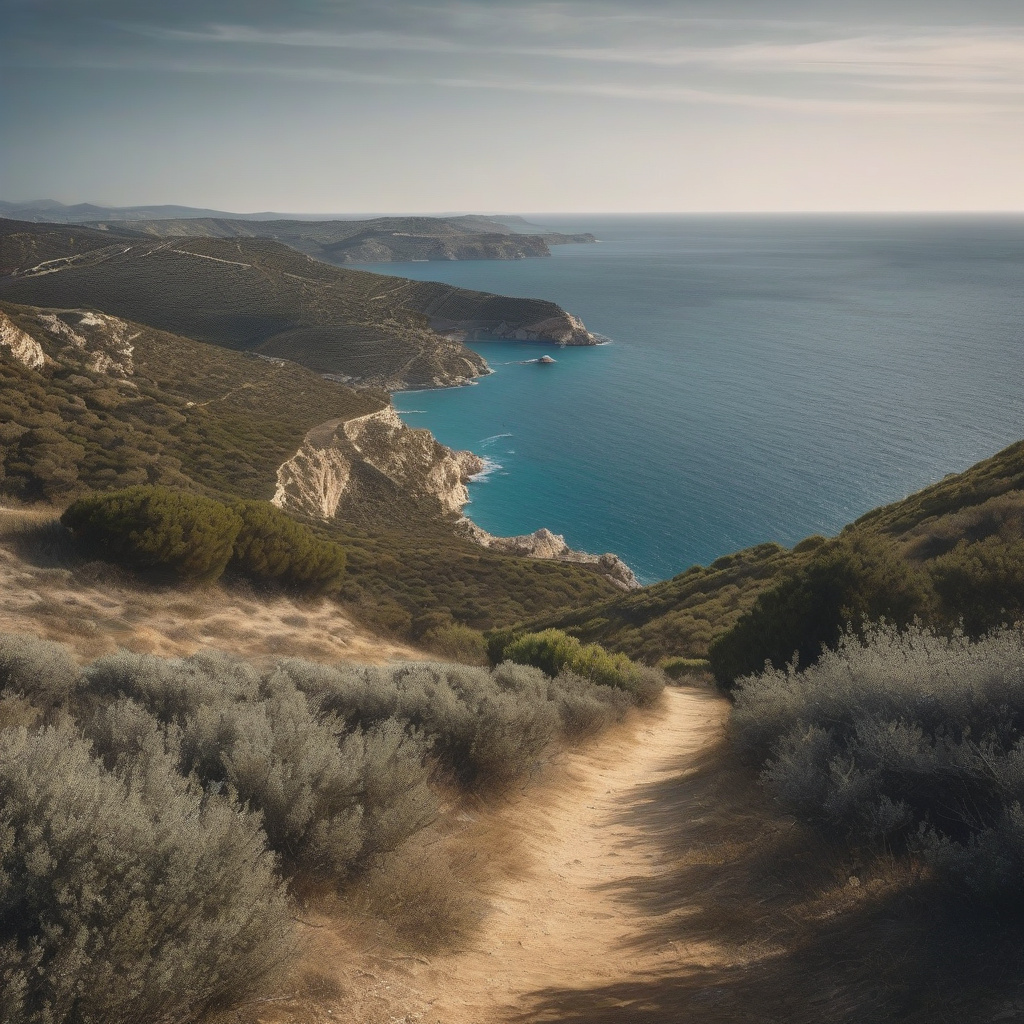 West Mediterranean seascape with azure waters