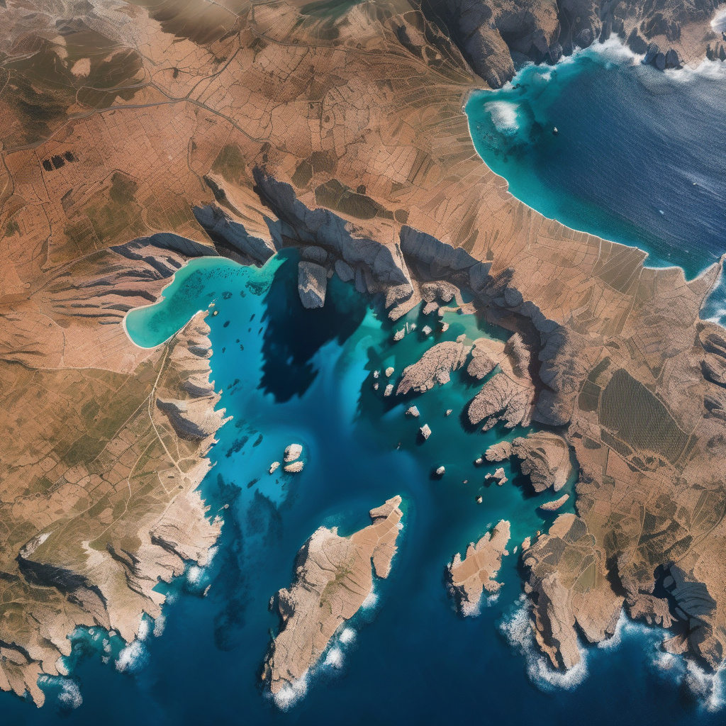 Панорама Середземноморського узбережжя Південної Європи на світанку