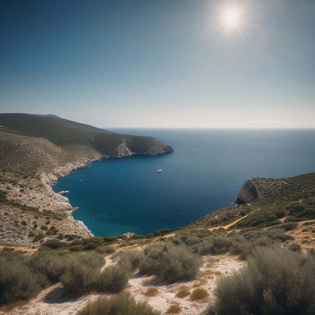 Гірський пейзаж в сонячній Південній Європі