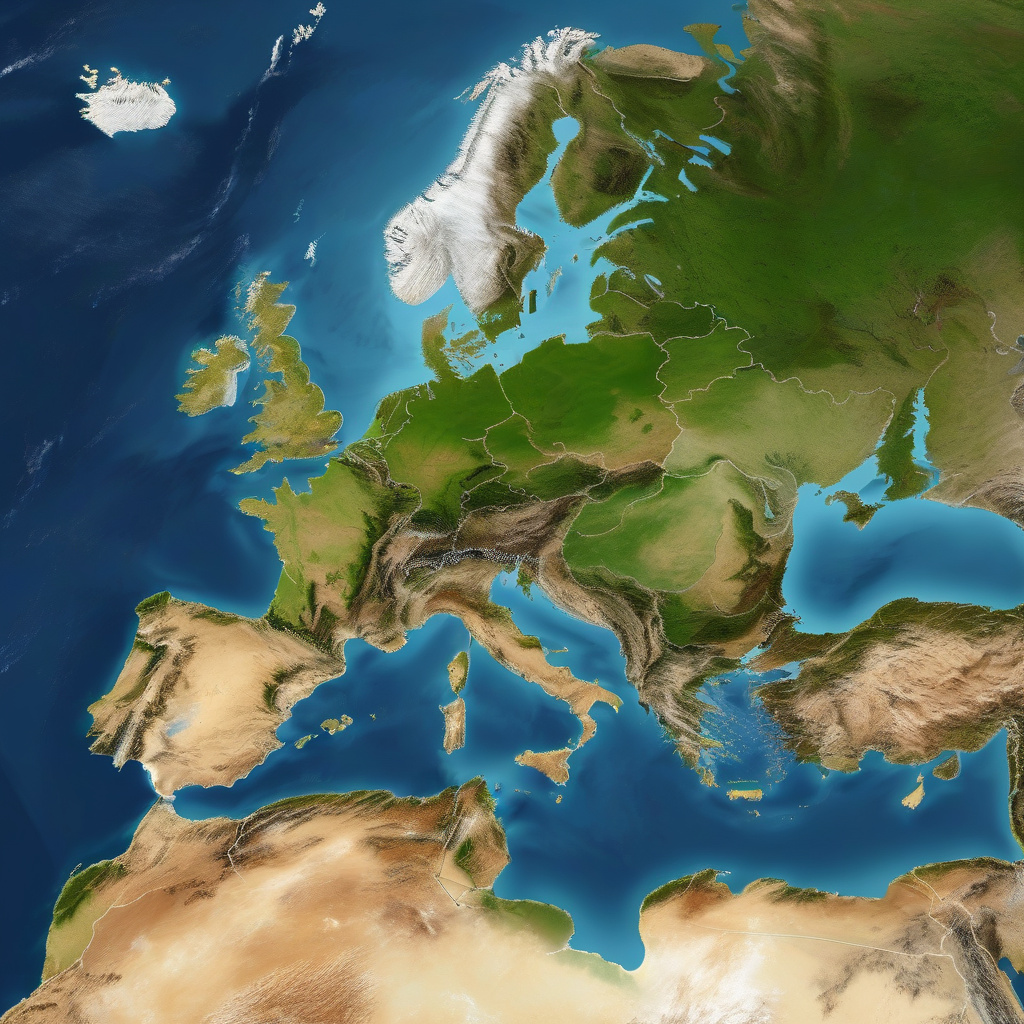 Sunlit Spanish plaza in Western Europe, travel in diverse cities