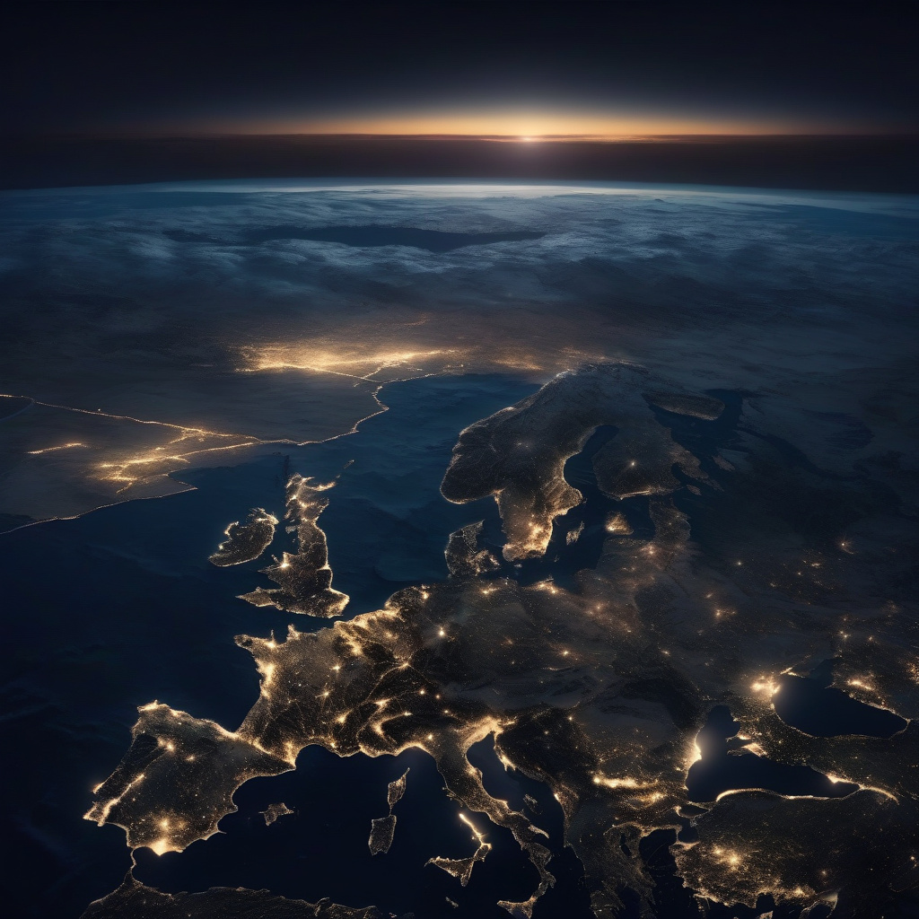 Northern Europe wilderness under midnight sun