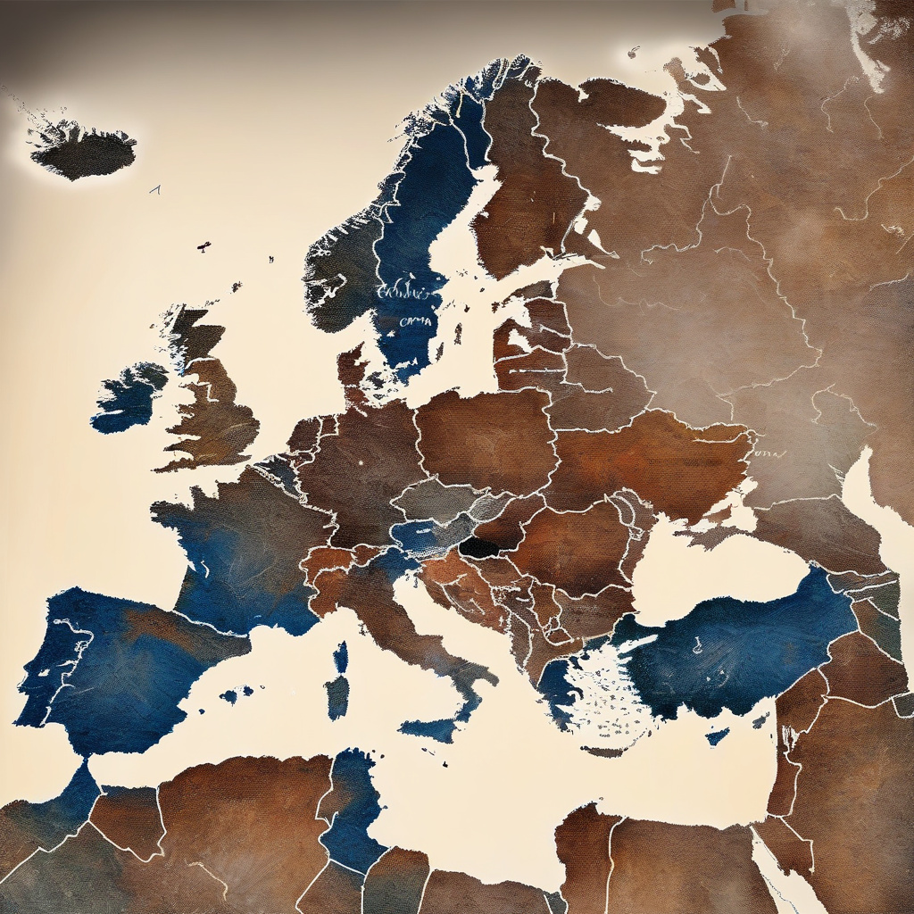 Mountain crossing marking Europe border travel