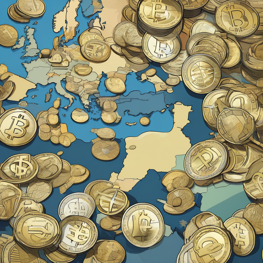 Currency exchange counter at Prague Airport for Czech koruny and euros