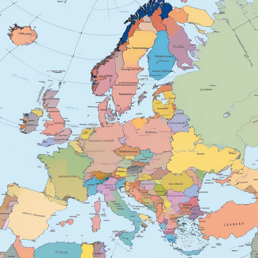Scenic borders in Central Europe travel between EU and NATO countries