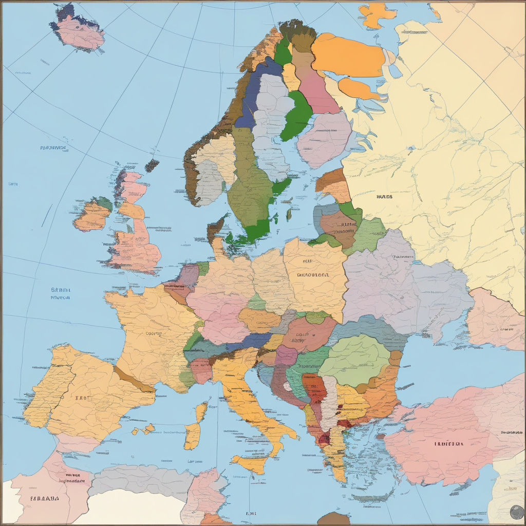 Travel landscape in the Balkans with visible border region