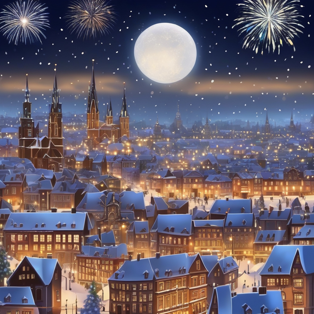 Новорічна атмосфера у Львові, святкові ілюмінації та ринки Зимова панорама Львова зі святковими вогнями