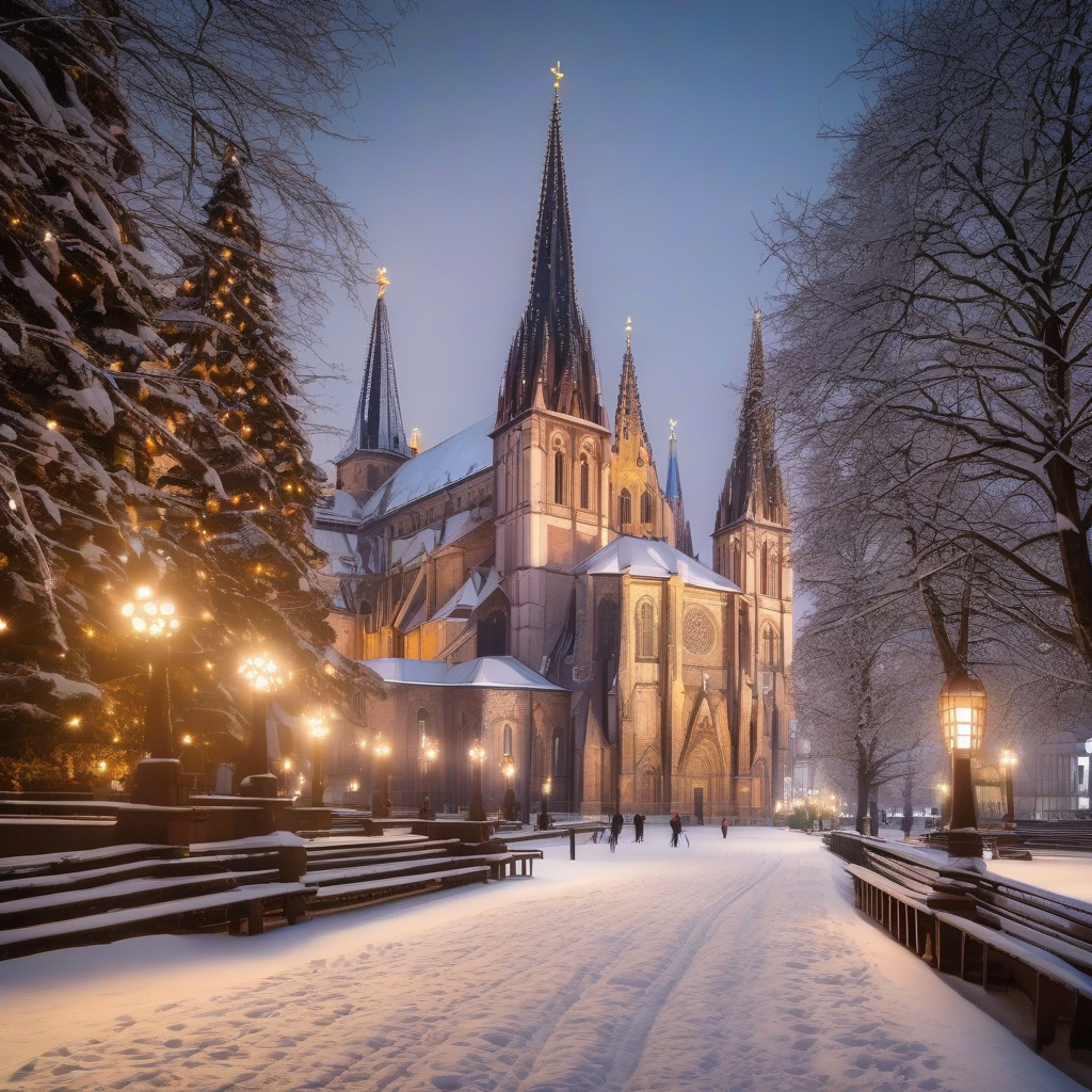 Різдвяний ярмарок у самому серці Європи: магія вогнів і зимова казка Різдвяний ярмарок у центрі європейського міста, вогні, великі ялинки і натовп